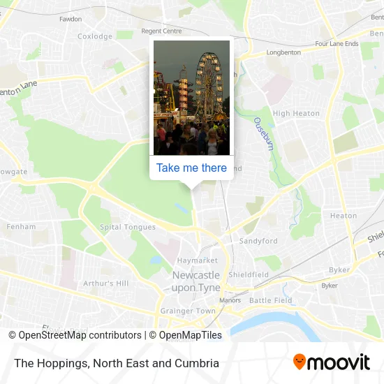 The Hoppings map