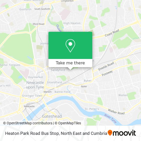 Heaton Park Road Bus Stop map