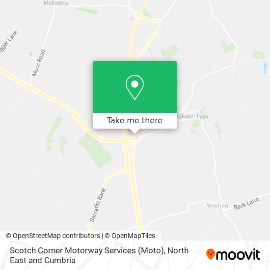 Scotch Corner Motorway Services map