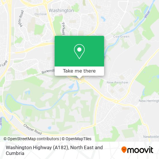Washington Highway (A182) map