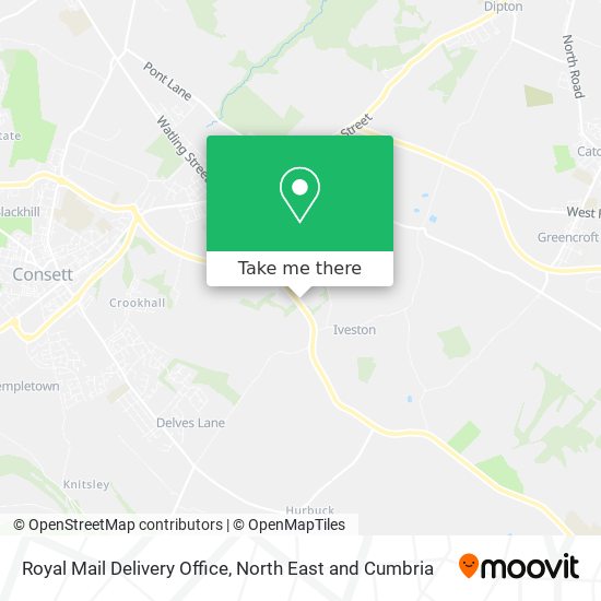 Royal Mail Delivery Office map