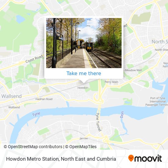Howdon Metro Station map