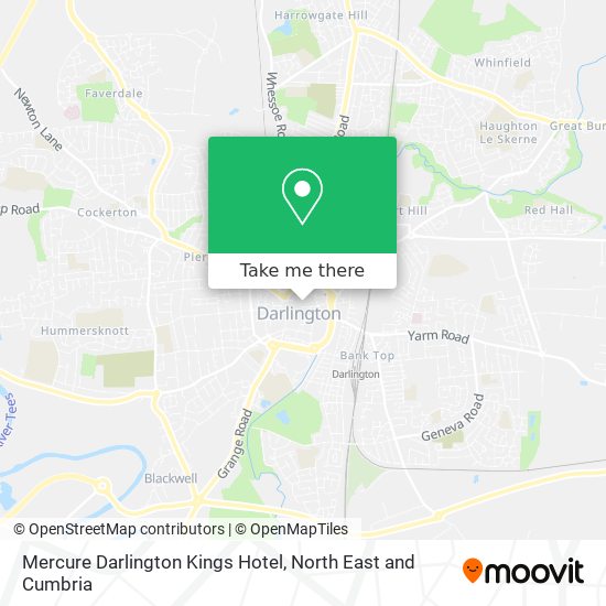 Mercure Darlington Kings Hotel map
