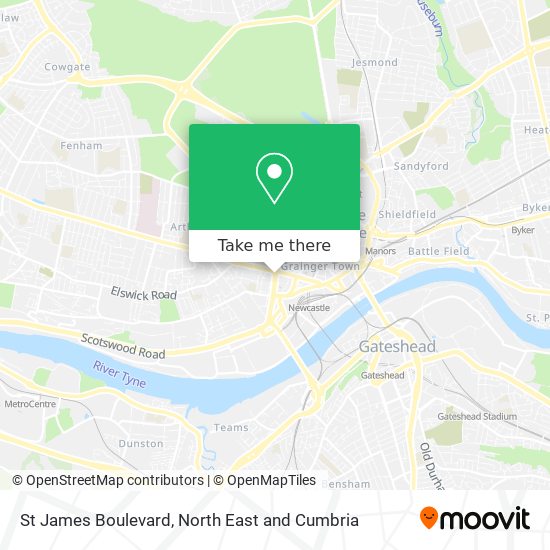 St James Boulevard map