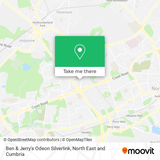Ben & Jerry's Odeon Silverlink map