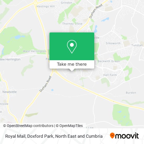 Royal Mail, Doxford Park map