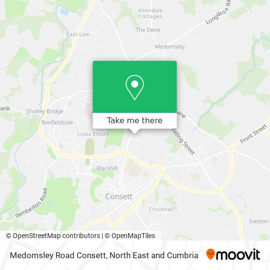 Medomsley Road Consett map