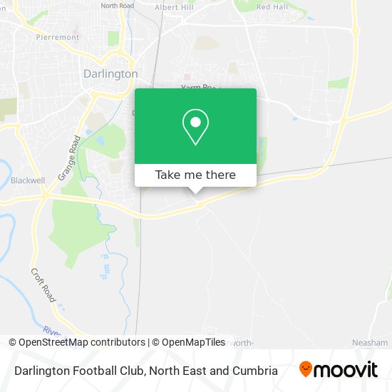 Darlington Football Club map
