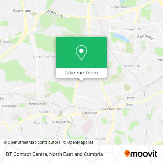 BT Contact Centre map