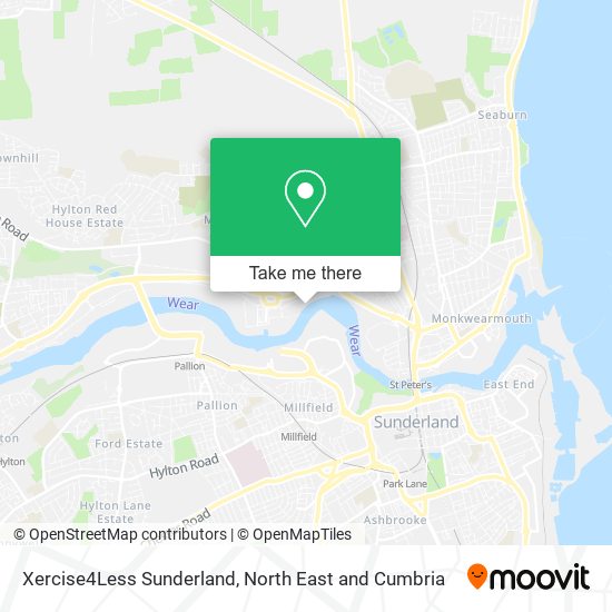 Xercise4Less Sunderland map