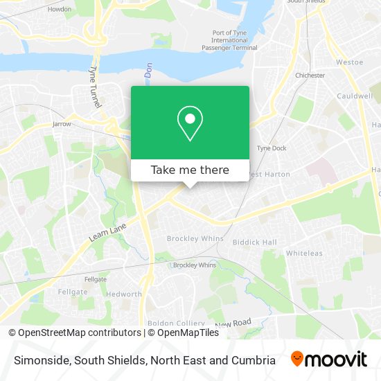 Simonside, South Shields map