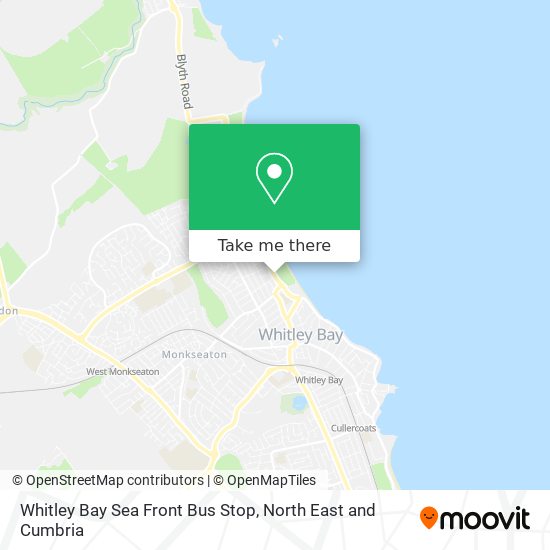 Whitley Bay Sea Front Bus Stop map