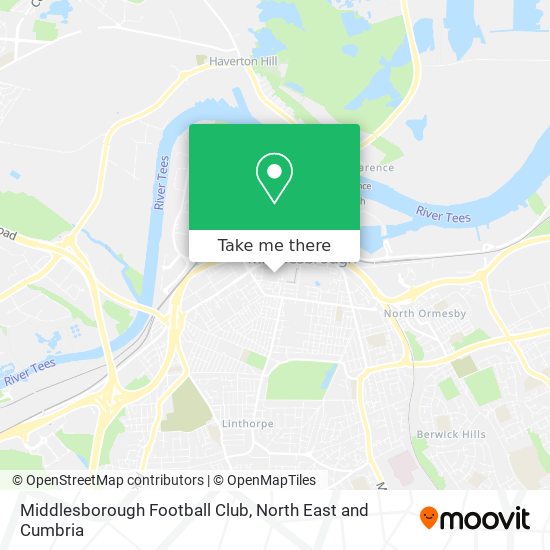 Middlesborough Football Club map