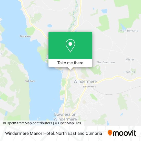 Windermere Manor Hotel map