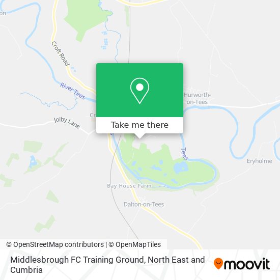 Middlesbrough FC Training Ground map