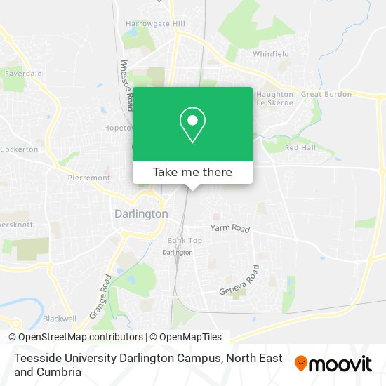 Teesside University Darlington Campus map
