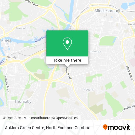 Acklam Green Centre map
