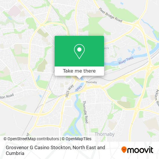 Grosvenor G Casino Stockton map