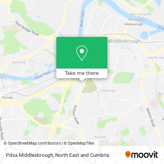 Pdsa Middlesbrough map