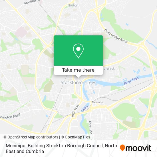 Municipal Building Stockton Borough Council map
