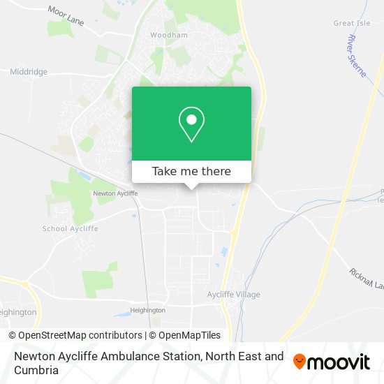 Newton Aycliffe Ambulance Station map