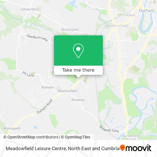 Meadowfield Leisure Centre map