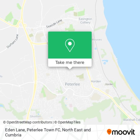 Eden Lane, Peterlee Town FC map