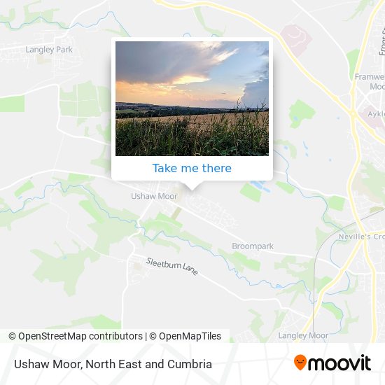 Ushaw Moor map