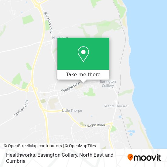 Healthworks, Easington Collery map
