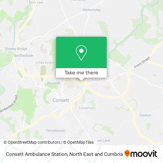 Consett Ambulance Station map