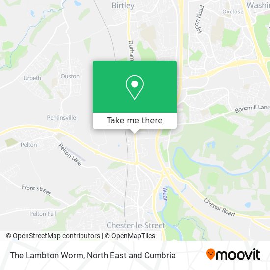 The Lambton Worm map