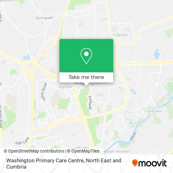 Washington Primary Care Centre map