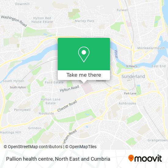 Pallion health centre map