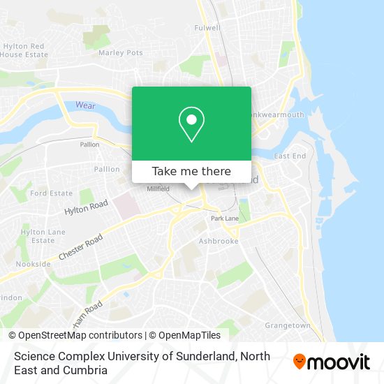 Science Complex University of Sunderland map