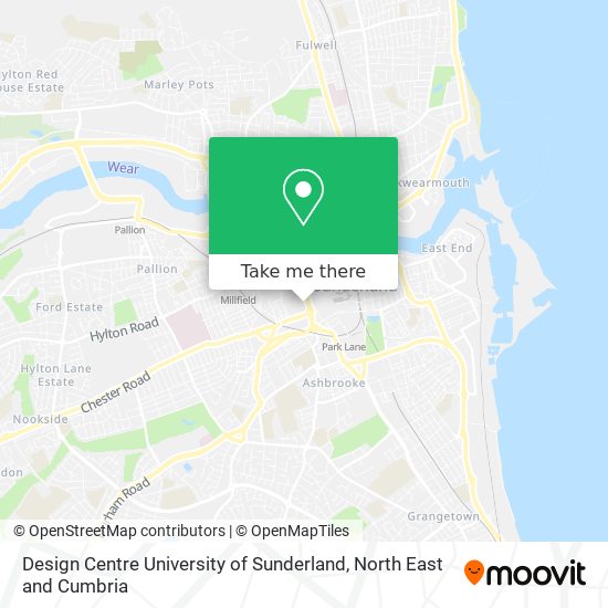 Design Centre University of Sunderland map