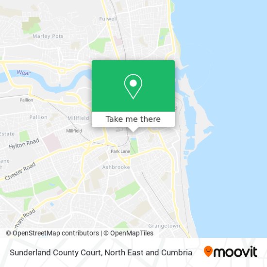Sunderland County Court map