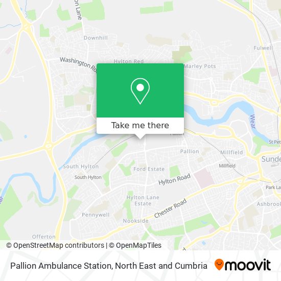 Pallion Ambulance Station map