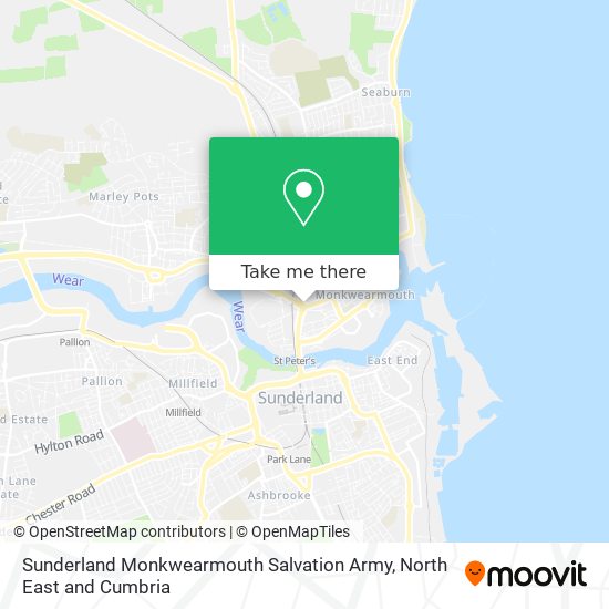 Sunderland Monkwearmouth Salvation Army map