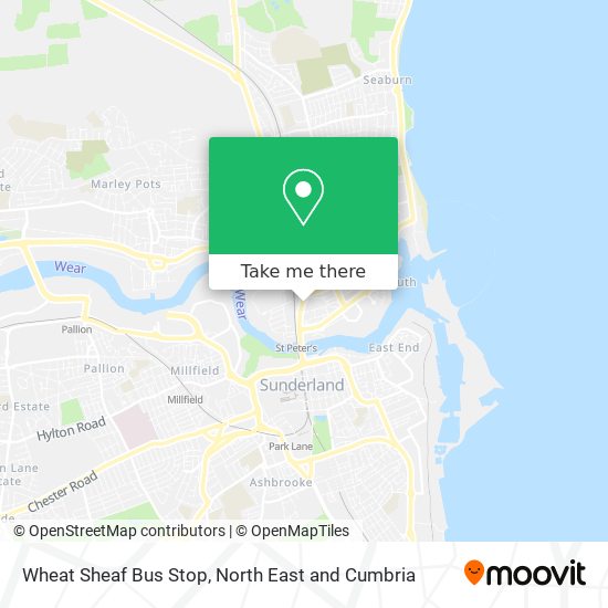 Wheat Sheaf Bus Stop map
