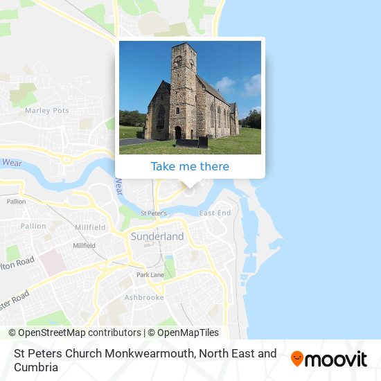 St Peters Church Monkwearmouth map