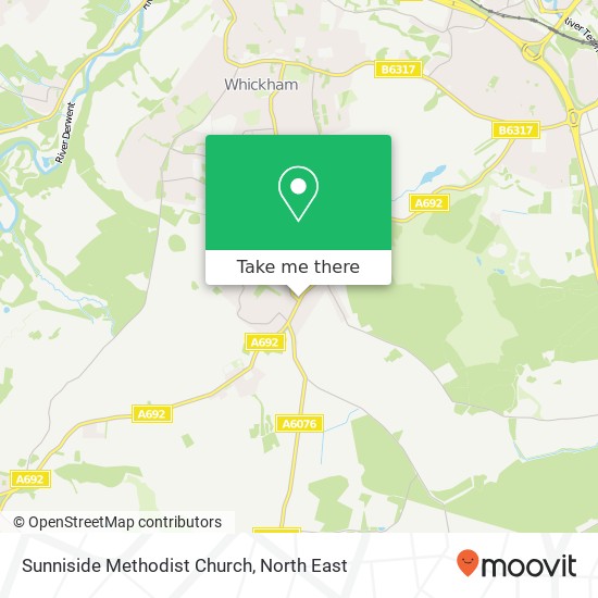 Sunniside Methodist Church map