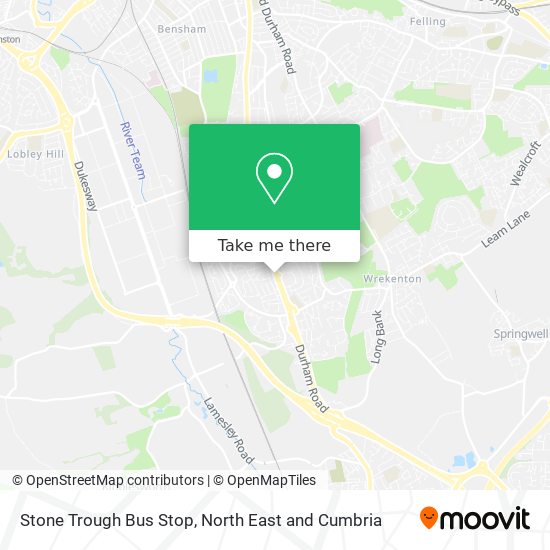 Stone Trough Bus Stop map