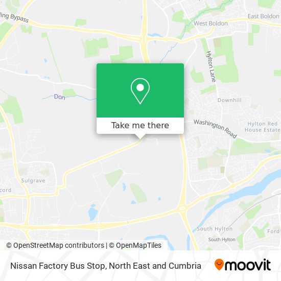 Nissan Factory Bus Stop map