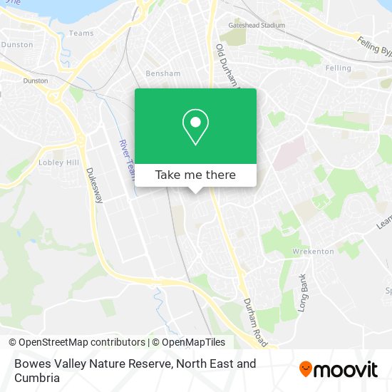 Bowes Valley Nature Reserve map