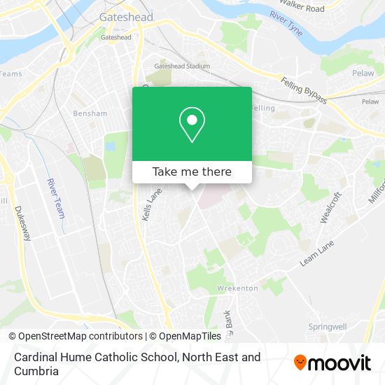 Cardinal Hume Catholic School map