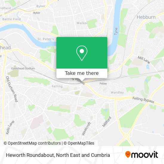Heworth Roundabout map