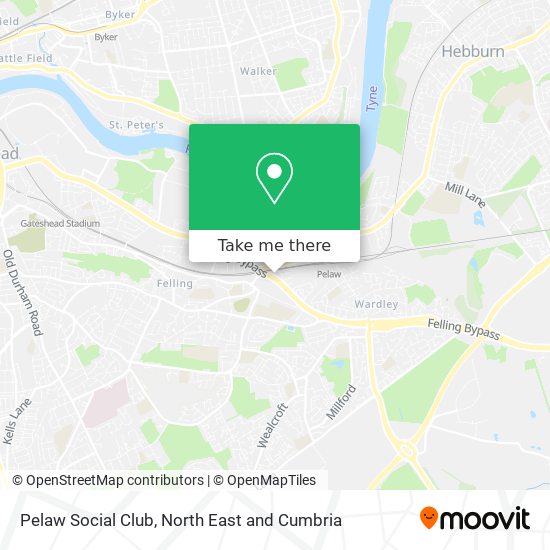 Pelaw Social Club map