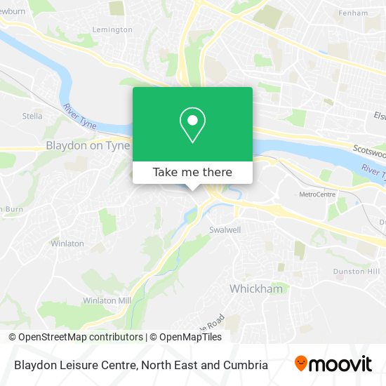 Blaydon Leisure Centre map