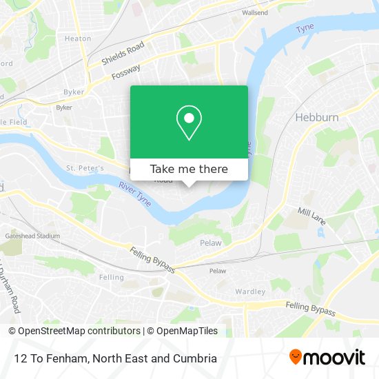 12 To Fenham map