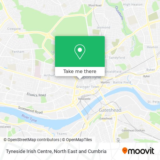 Tyneside Irish Centre map